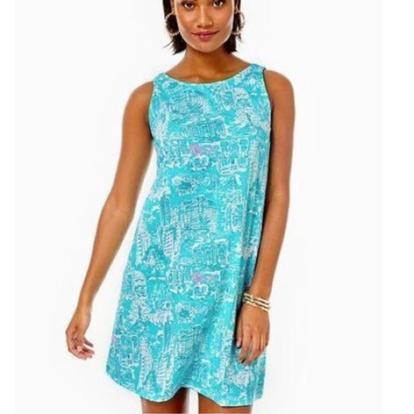 Lilly Pulitzer Dresses & Skirts - NWT LILLY  Pulitzer KRISTEN Shorely Blue NYC TOILE DRESS, S